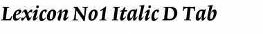 Download Lexicon No1 Italic D Tab Font Title Preview
