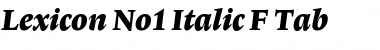 Download Lexicon No1 Italic F Tab Font Title Preview