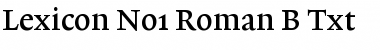 Download Lexicon No1 Roman B Txt Font Title Preview