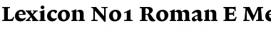Download Lexicon No1 Roman E Med Font Title Preview