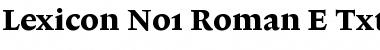 Download Lexicon No1 Roman E Txt Font Title Preview