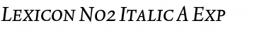 Download Lexicon No2 Italic A Exp Font Title Preview