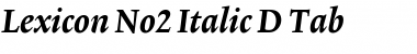 Download Lexicon No2 Italic D Tab Font Title Preview