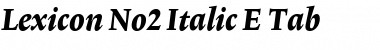 Download Lexicon No2 Italic E Tab Font Title Preview