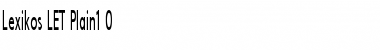 Download Lexikos LET Plain Font Title Preview