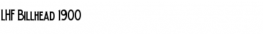 Download LHF Billhead 1900 Regular Font Title Preview