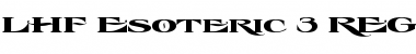 Download LHF Esoteric 3 REG Regular Font Title Preview