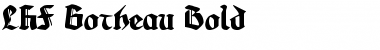 Download LHF Gotheau Regular Font Title Preview