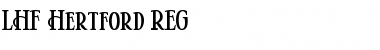 Download LHF Hertford REG Regular Font Title Preview