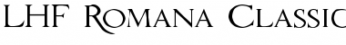 Download LHF Romana Classico Regular Font Title Preview