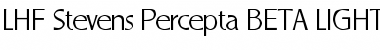 Download LHF Stevens Percepta BETA Regular Font Title Preview
