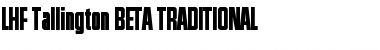 Download LHF Tallington BETA Regular Font Title Preview