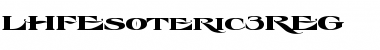 Download LHF Esoteric 3 REG Regula Font Title Preview