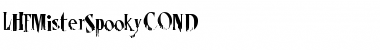 Download LHFMisterSpookyCOND Medium Font Title Preview