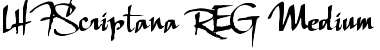 Download LHFScriptana REG Medium Font Title Preview