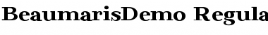 Download Beaumaris Demo Regular Font Title Preview