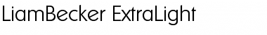 Download LiamBecker-ExtraLight Regular Font Title Preview