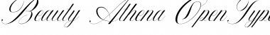 Download Beauty Athena Regular Font Title Preview