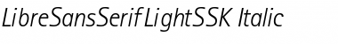 Download LibreSansSerifLightSSK Italic Font Title Preview
