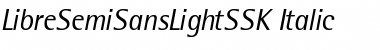 Download LibreSemiSansLightSSK Italic Font Title Preview