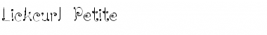 Download Lickcurl Petite Regular Font Title Preview