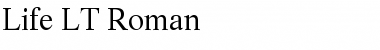 Download Life LT Roman Regular Font Title Preview