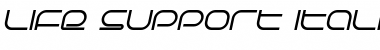 Download Life Support Italic Font Title Preview