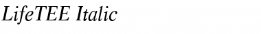 Download LifeTEE Italic Font Title Preview