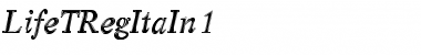 Download LifeTRegItaIn1 Regular Font Title Preview