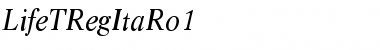 Download LifeTRegItaRo1 Regular Font Title Preview