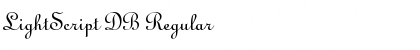 Download LightScript DB Regular Font Title Preview