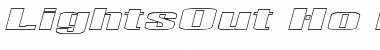 Download LightsOut HoLW iTLC Italic Font Title Preview