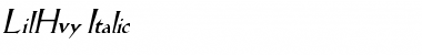 Download LilHvy iTALIC Italic Font Title Preview