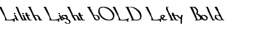 Download Lilith-Light bOLD Lefty Bold Font Title Preview
