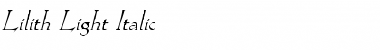 Download Lilith-Light iTLC Italic Font Title Preview