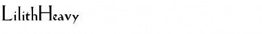 Download LilithHeavy Bold Font Title Preview