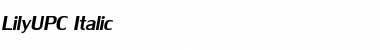 Download LilyUPC Italic Font Title Preview