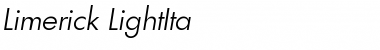 Download Limerick-LightIta Regular Font Title Preview