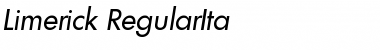 Download Limerick-RegularIta Regular Font Title Preview