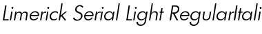 Download Limerick-Serial-Light RegularItalic Font Title Preview
