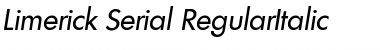 Download Limerick-Serial RegularItalic Font Title Preview