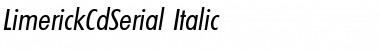 Download LimerickCdSerial Italic Font Title Preview