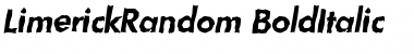 Download LimerickRandom BoldItalic Font Title Preview