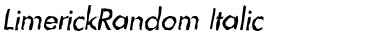 Download LimerickRandom Italic Font Title Preview