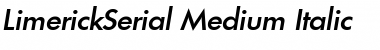 Download LimerickSerial-Medium Italic Font Title Preview