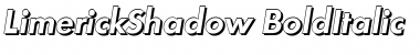 Download LimerickShadow BoldItalic Font Title Preview