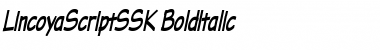 Download LincoyaScriptSSK BoldItalic Font Title Preview