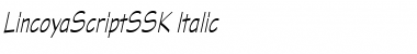 Download LincoyaScriptSSK Italic Font Title Preview