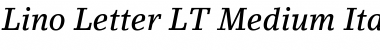 Download LinoLetter LT Medium Italic Font Title Preview