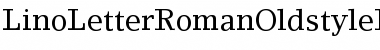 Download LinoLetterRomanOldstyleFigures Roman Font Title Preview